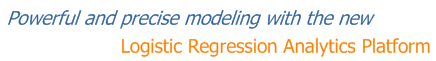 Powerful and precise modelinng with the new Logistic Regression Analytics Platform