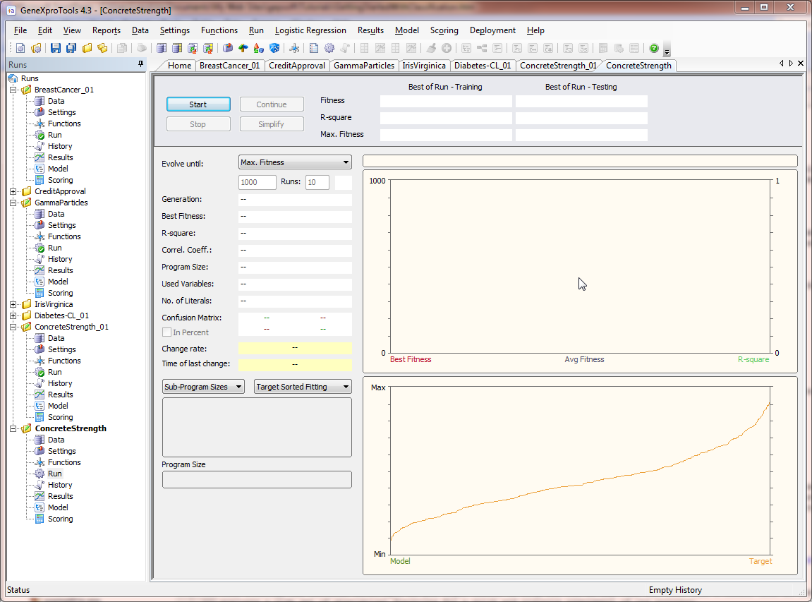 Run Panel - Function Finding