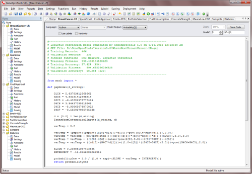 Logistic Regression Model in Python - Probability Output